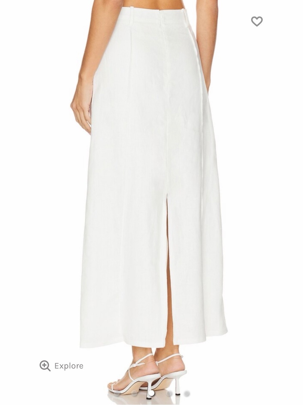 Sancia Linen Fallon Maxi Skirt - White View 3